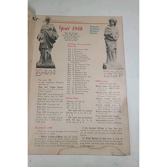 RAWLEIGH'S 1948 Good Health Guide Almanac and Cook Book  Fascinating! - Picture 4 of 7